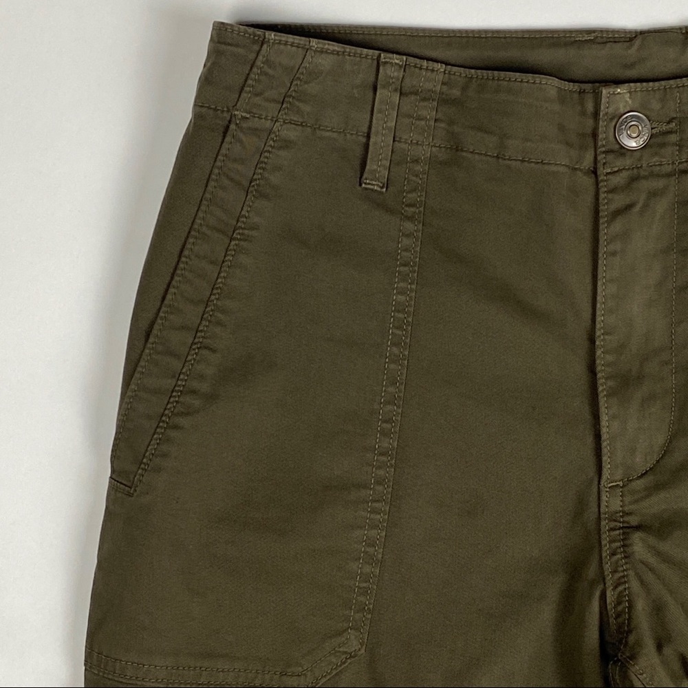 Vince Dark Willow Green Cotton Utility Pants - Picture 4 of 10